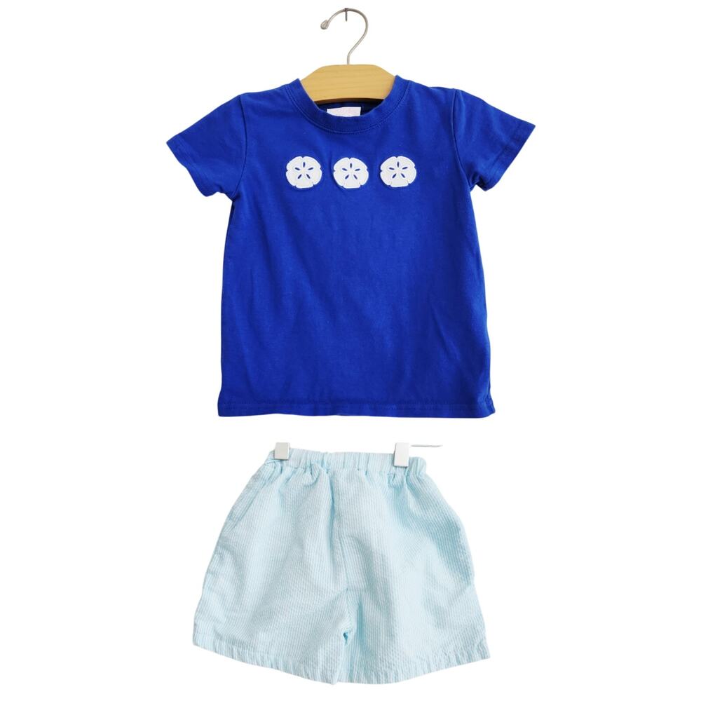 24M Sand dollar tee and seersucker short